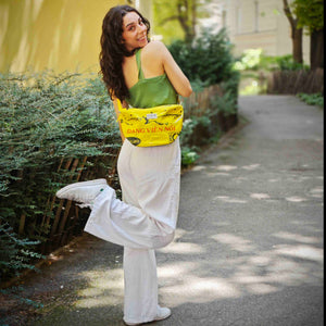 Recycelte Bum Bag in Gelbdollar