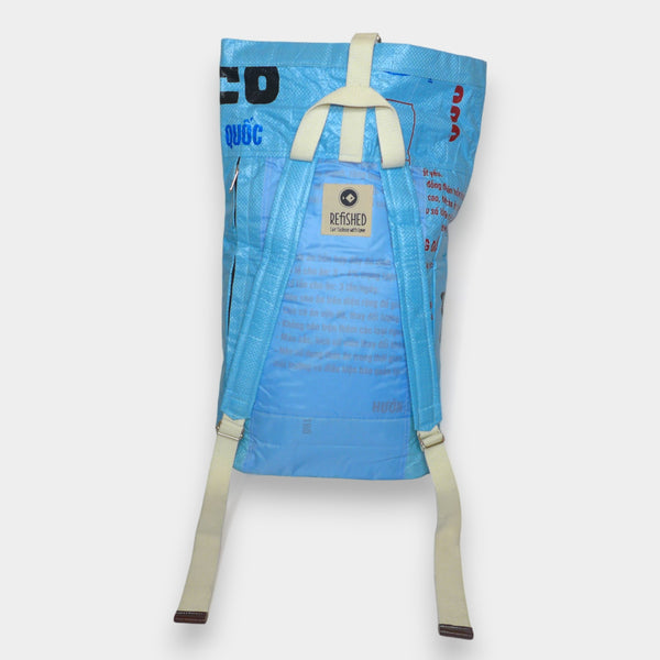 Refished nachhaltiger Rucksack in hellblau