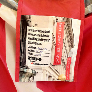 Sustainable backpack red inside