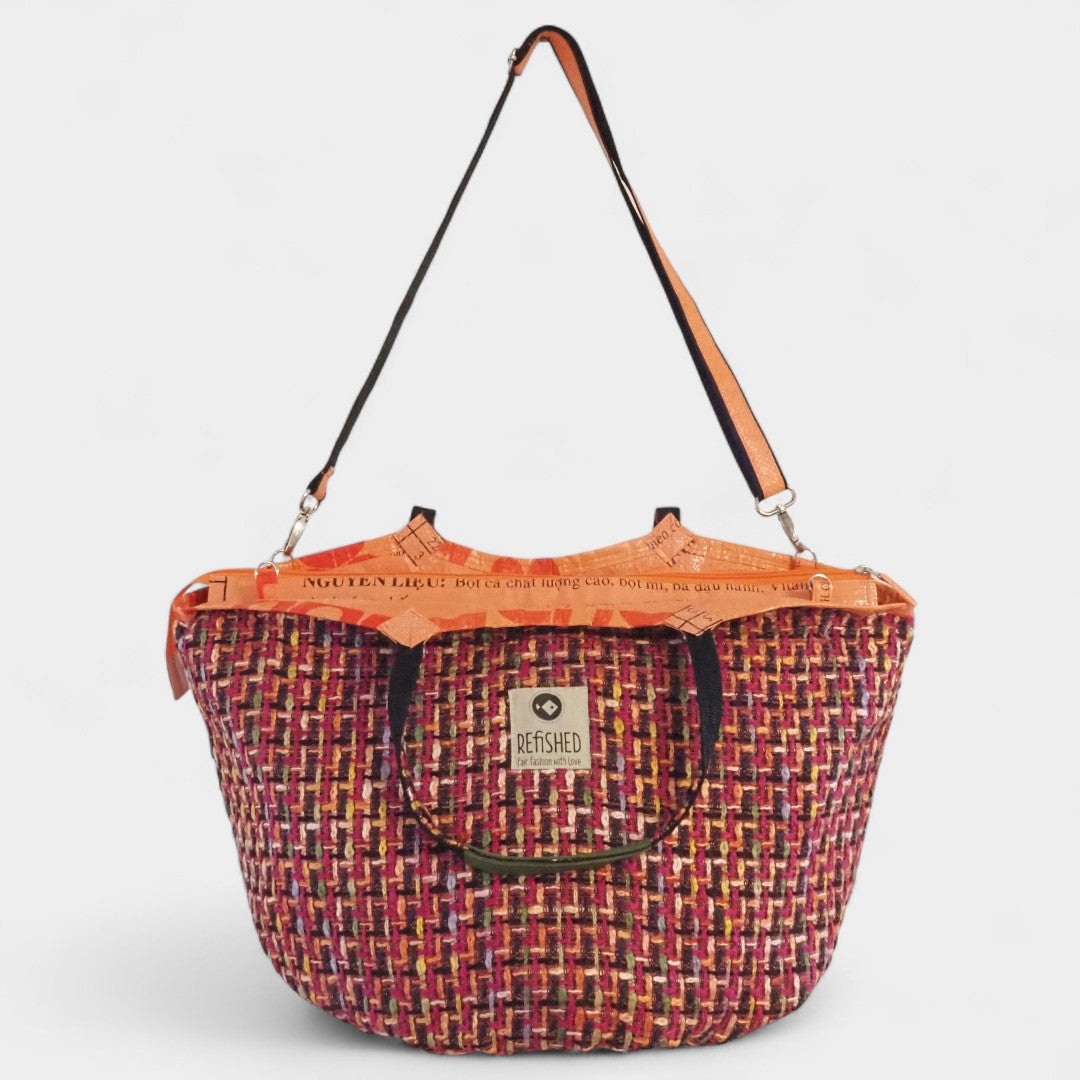 Soulmate ZIP TWEED in orange-pink