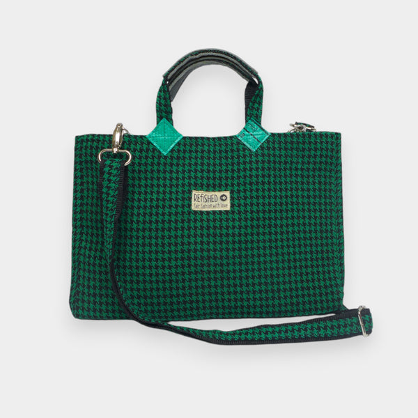 Umhängetasche tweed grün til