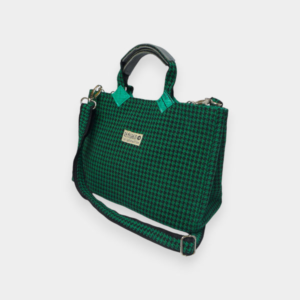 Umhängetasche tweed grün til