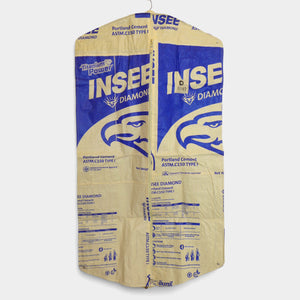 Umweltfreundliche Kleidersack in beige-blau