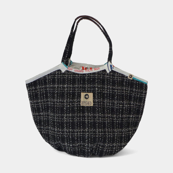 SOULMATE TWEED | Limitierte Edition Tasche in schwarz-weiß