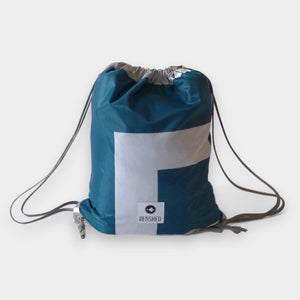 upcycling backpack blue