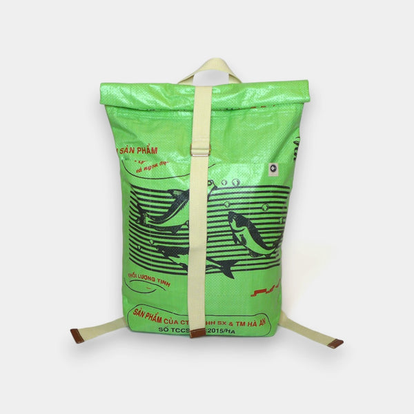 Recycelter Rucksack in grellgrün