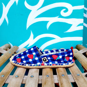 Espadrilles in Raspberry-Mustern