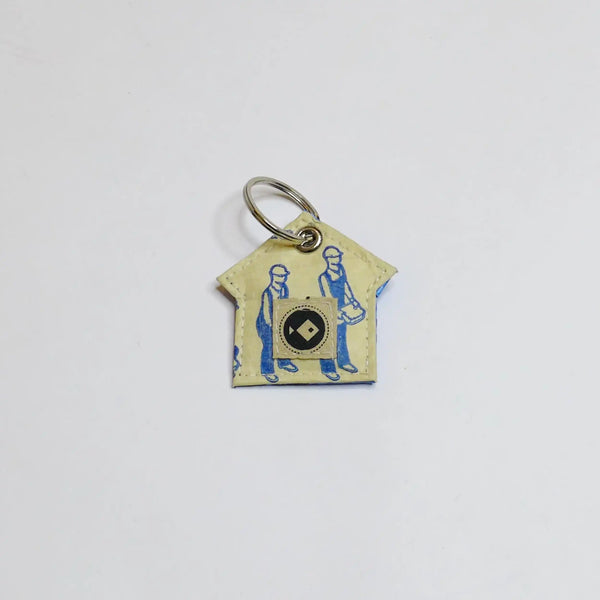 upcycelte Schluesselring haus