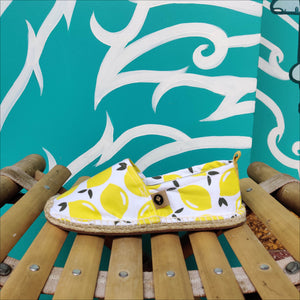 Espadrilles in Lemon-Mustern