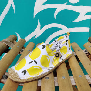 Espadrilles in Lemon-Mustern