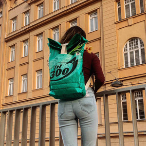 Nachhaltiger Rucksack in grün til