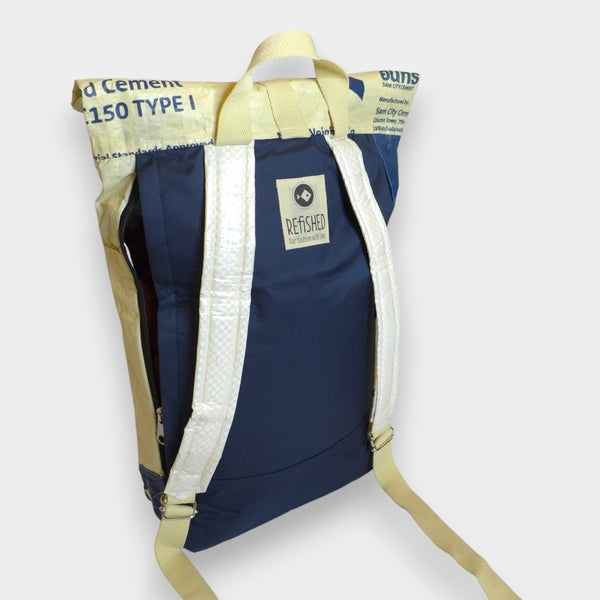  Nachhaltigen Rucksack in beige-blau