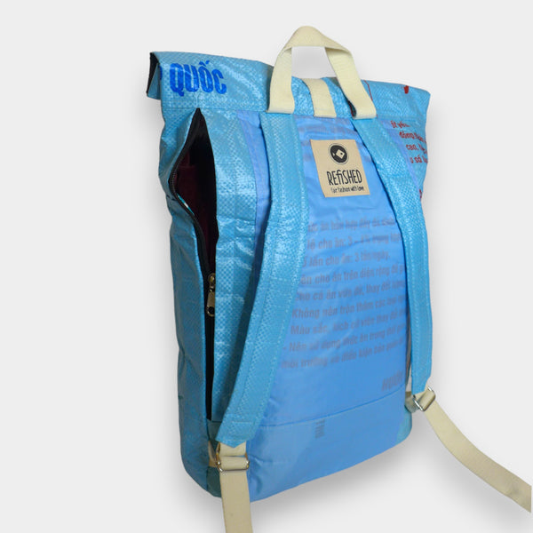 Refished Rucksack in hellblau