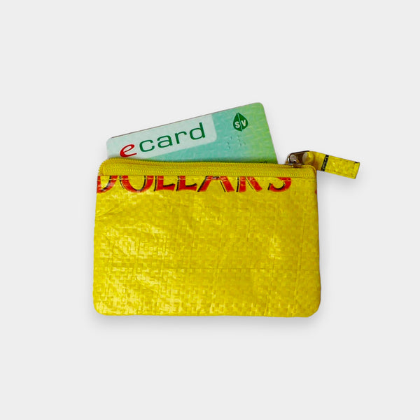 wallet mini zipper gelb