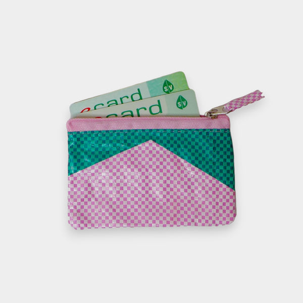wallet mini zipper rosa