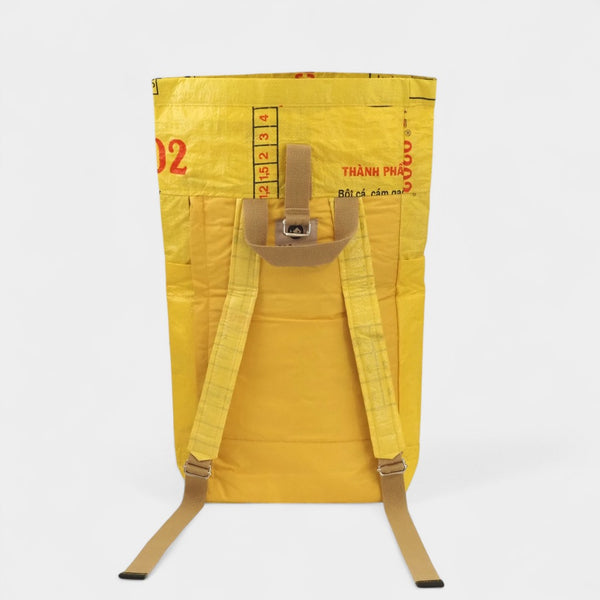 Rucksack in gelb - Rückenansicht