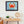 Load image into Gallery viewer, kleine Tasche mit gemalter Krabbe als Kunstwerk eingerahmt an der Wand
