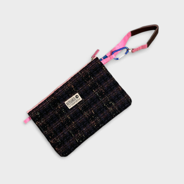 tweed bag schwarz rosa