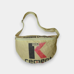 Upcycelte Bum Bag XL  in Cement