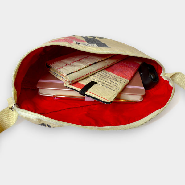 Upcycelte Bum Bag XL in Cement