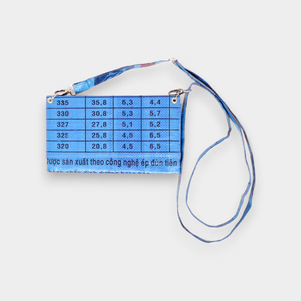 Upcycled Clutch in Dunkleres-Blau