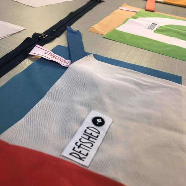 upcycling backpack production belvedere