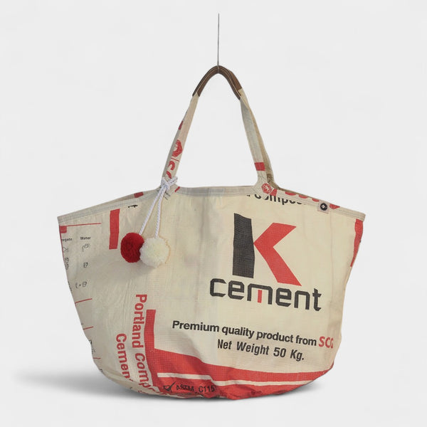 Soulmate Shopper in beige-schwarz-rot mit Bommeln