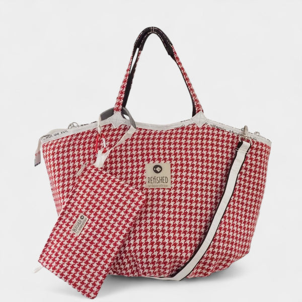 Soulmate Zip TWEED in rot-weiß im Set mit Bag-in-Bag