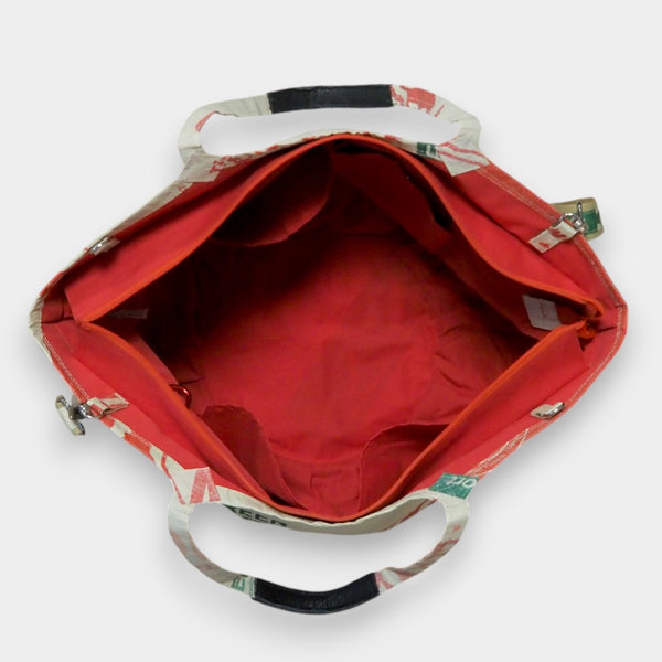 Soulmate ZIP mit Bergmotiv in beige-rot, innen rot