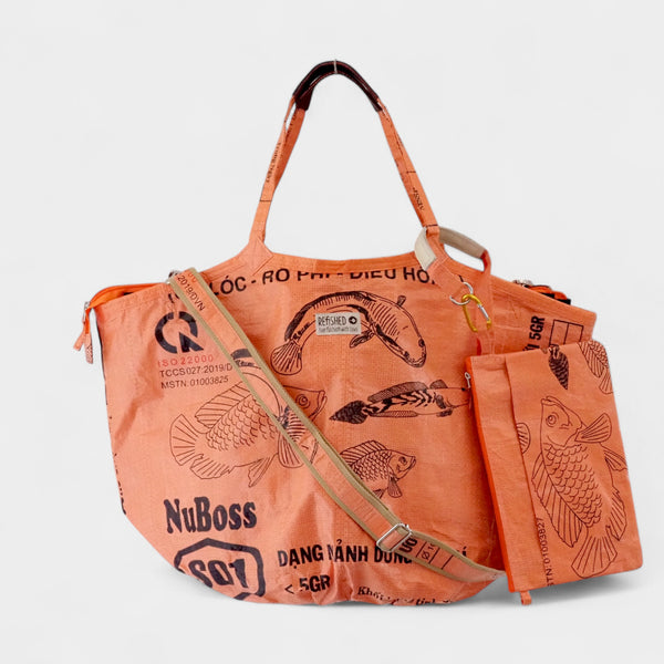 Soulmate mit Reißverschluss und langem Gurt in orange