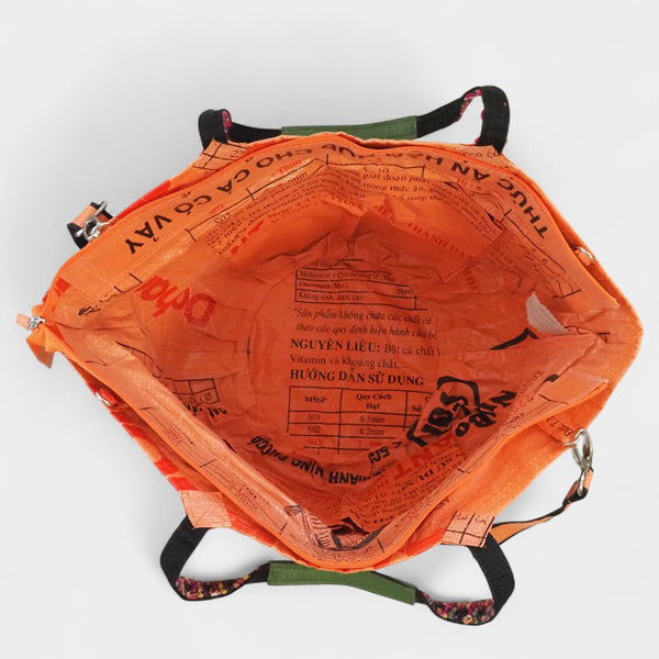 Soulmate ZIP TWEED in orange-pink - innen orange