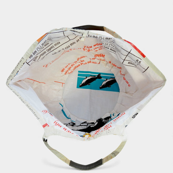 Soulmate in beige-orange mit Kamelmotiv, innen weißer Fischfuttersack