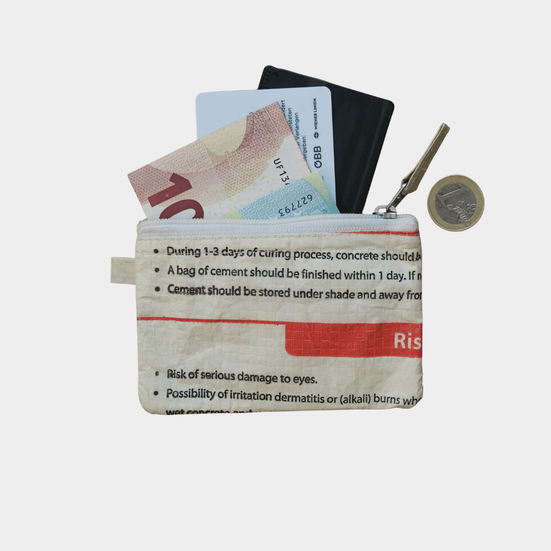 MINI ZIPPER PURSE · CEMENT