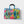 Load image into Gallery viewer, hellblaue Tasche im Kelly Bag Stil mit bunten Fischen
