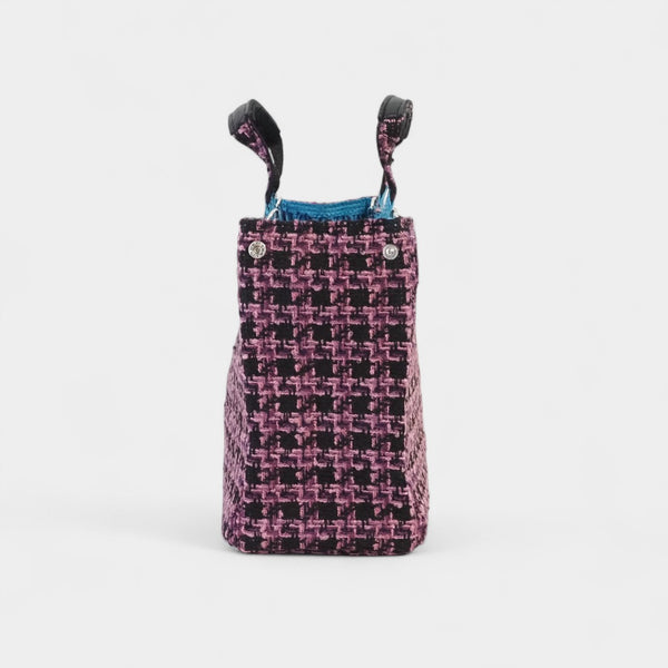 Isolde TWEED lila-schwarz - seitliche Ansicht