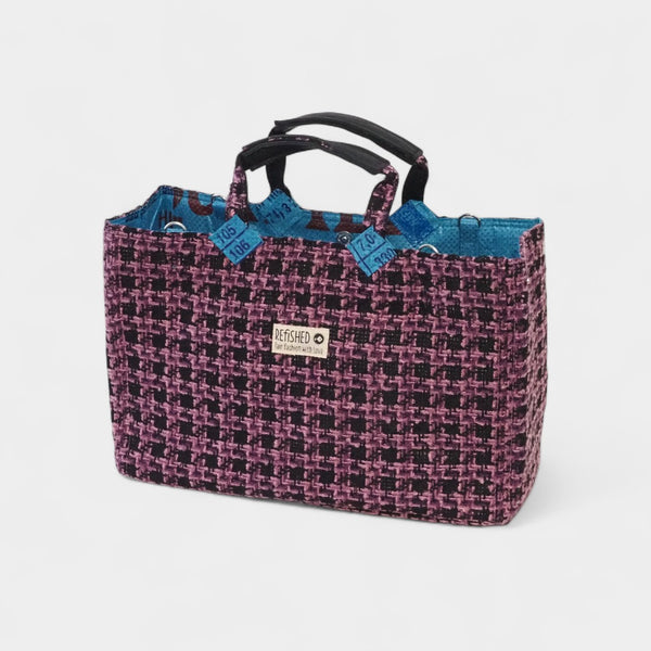 Isolde TWEED lila-schwarz