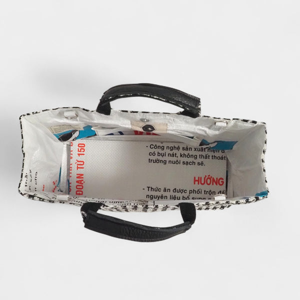 Isolde TWEED schwarz-weiß - innen weiß