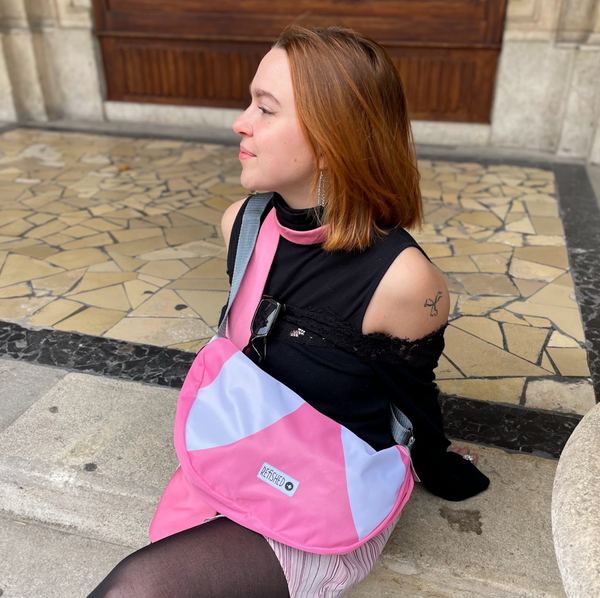 LUNA BAG | Upcycelte Cross Body Bag in pink