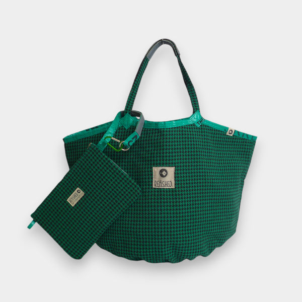 Recycelte Tasche Soulmate Tweed Grün