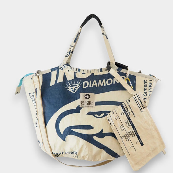 Soulmate Shopper mit Reißverschluss und langem Gurt im Set mit Bag-in-Bag