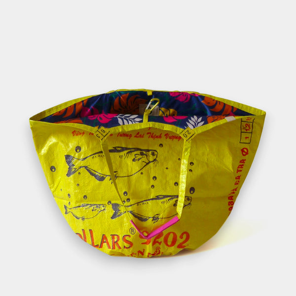 Nachhaltige große Tasche in gelb
