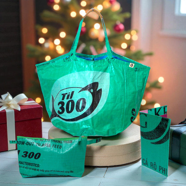 🎄 Sustainable Gift Set | Upcycled Bag Bundle for Christmas.