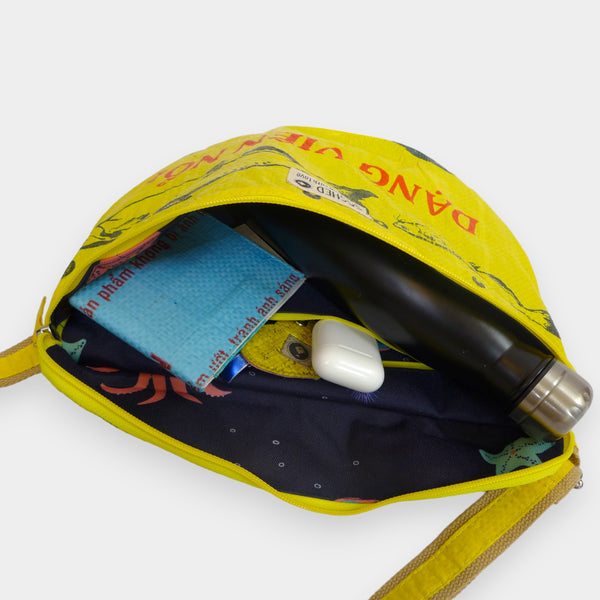 Recycelte Bum Bag gelb-dollar
