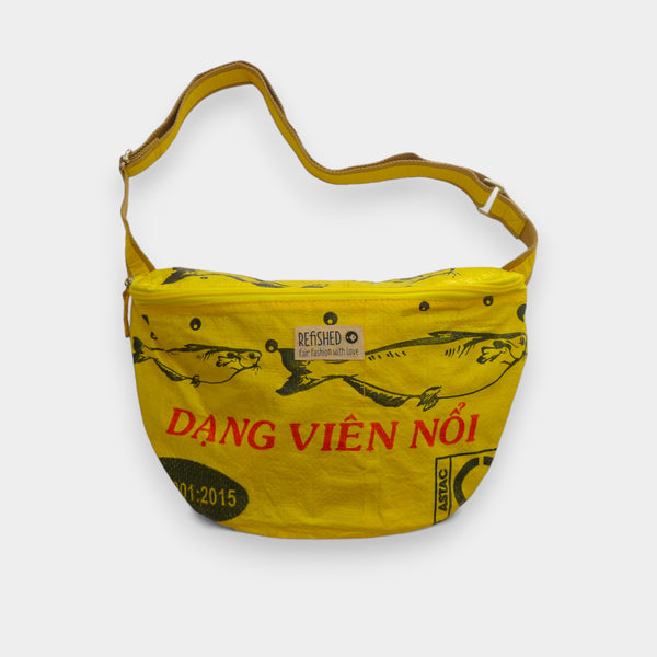 Recycelte Bum Bag in Gelbdollar