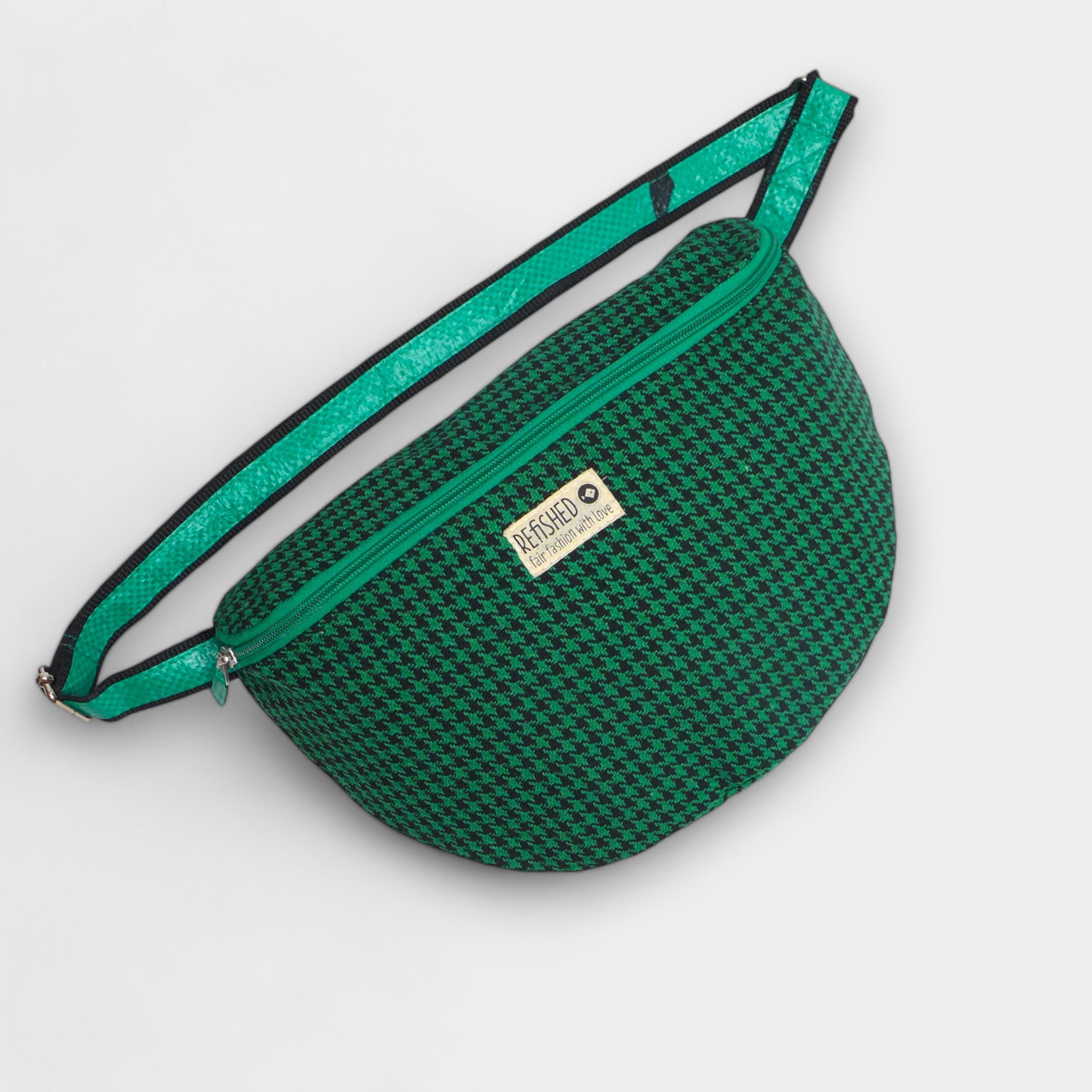 Bauchtasche BUM BAG XL TWEED Limitierte Edition in grun REFISHED