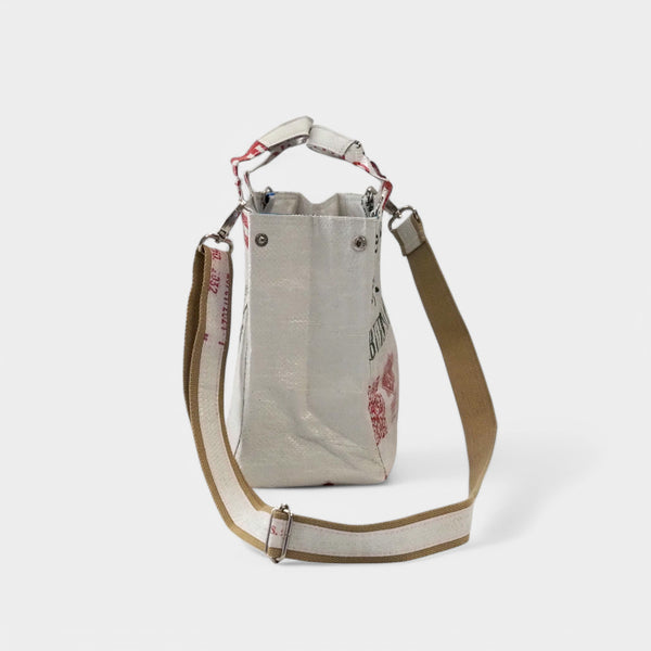 Isolde Tasche in weiß mit langem Gurt