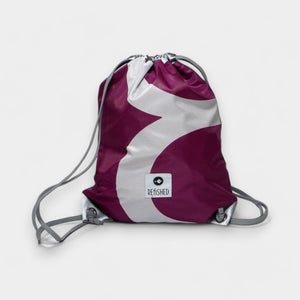 red backpack upcycling