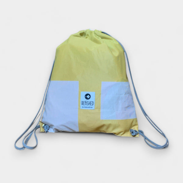 nachhaltiger rucksack in gelb