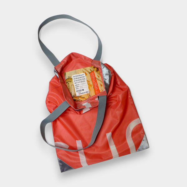 Praktische Upcycelte Shopper in rot