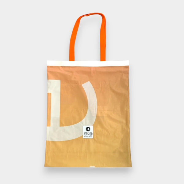 Upcycelte Shopper in braun 